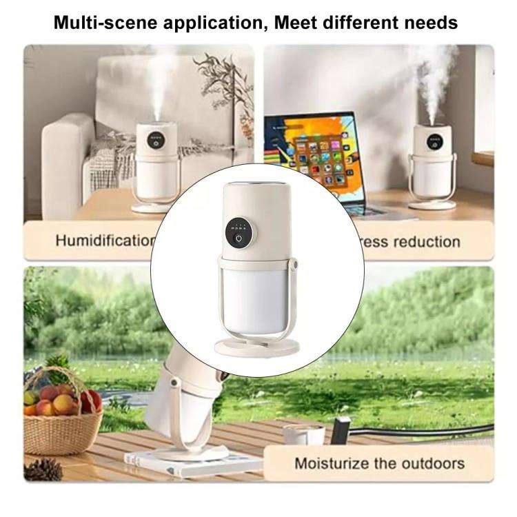 USB Intelligent Home Large Capacity Humidifier With Night Light Small Air Purifier, Color: White+...