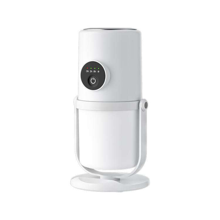 Desktop Dual Port Humidifier Portable Mini Air Purifier With Nightlight, Color: White+Base