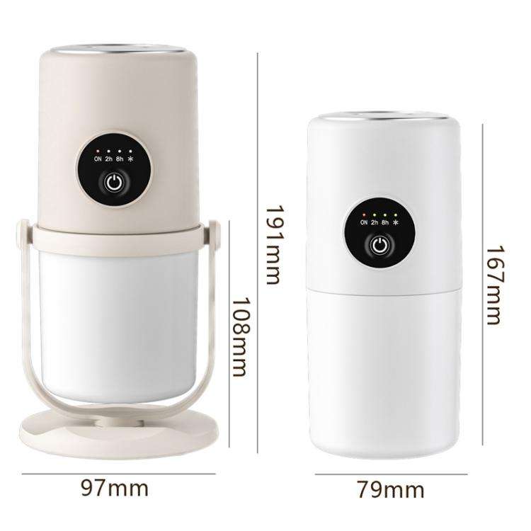 Desktop Dual Port Humidifier Portable Mini Air Purifier With Nightlight, Color: White+Base