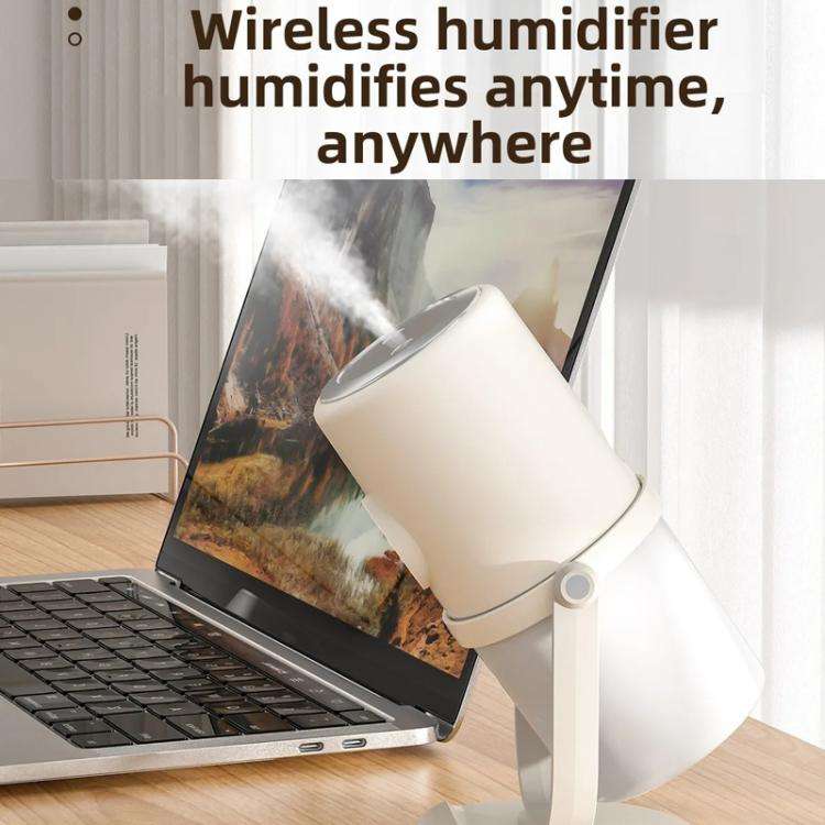 Desktop Dual Port Humidifier Portable Mini Air Purifier With Nightlight, Color: White