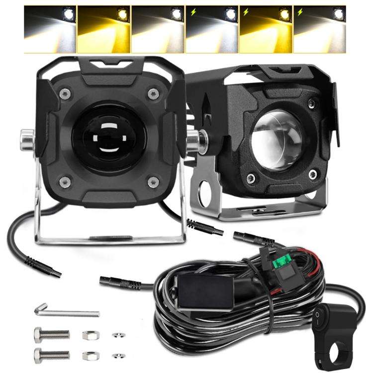 Motorcycle Spotlight Strobe 6 Modes With Control Cable Set(SK1 POR)
