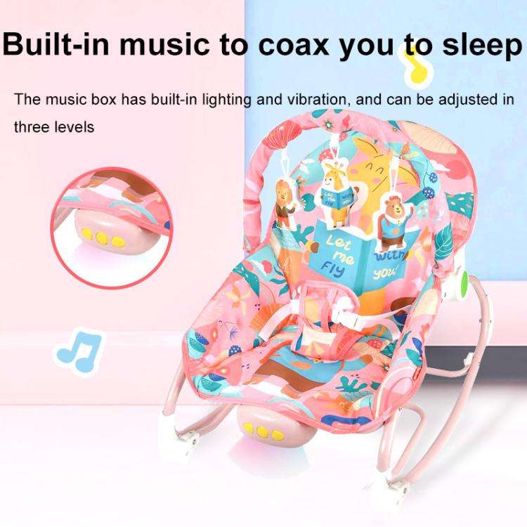Multifunctional Music and Light Baby Recliner Baby Cartoon Rocking Chair Toy, Spec: 119-24C
