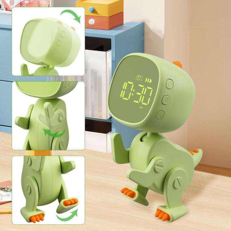 Cartoon Variety Dinosaur USB Charging LED Screen Timer Night Light Electronic Alarm Clock(Light Y...