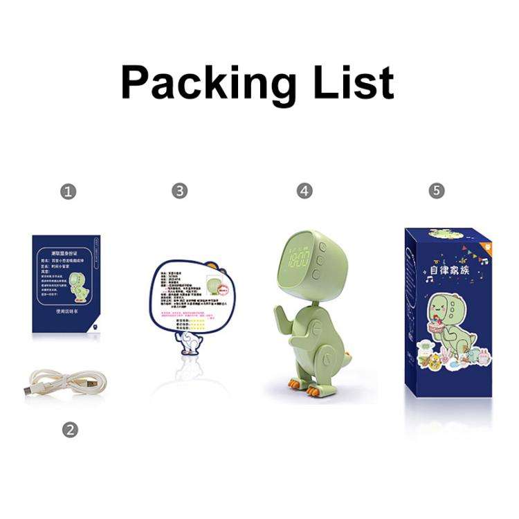 Cartoon Variety Dinosaur USB Charging LED Screen Timer Night Light Electronic Alarm Clock(Light Y...