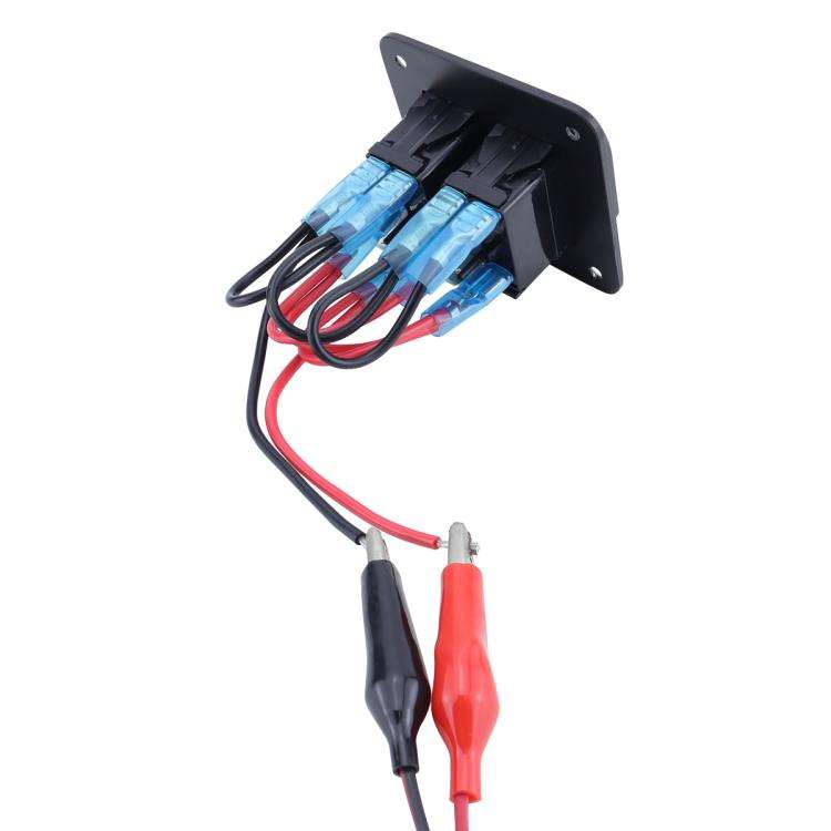 Blue Light Laser Engraved Panel Combination Switch For Car Boat, Specifications: 2-digit Panel