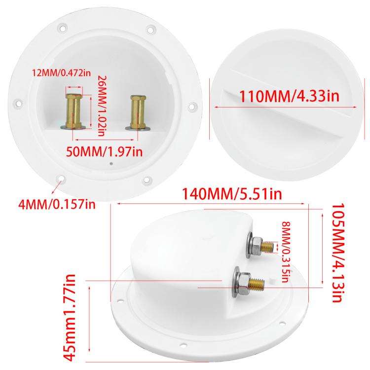 RV Marine Waterproof Sea Fishing Sealed Pure Copper Conductive Junction Box, Configuration: CP-5097