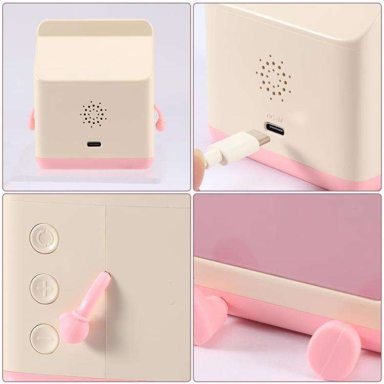 Cartoon Fun Milk Box LED Digital Display Countdown Alarm Clock(Brown)