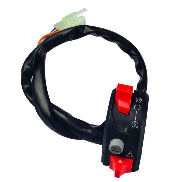 Motorcycle Modification Accessories Handlebar Faucet Start And Stop Double Flash Switch(Black)