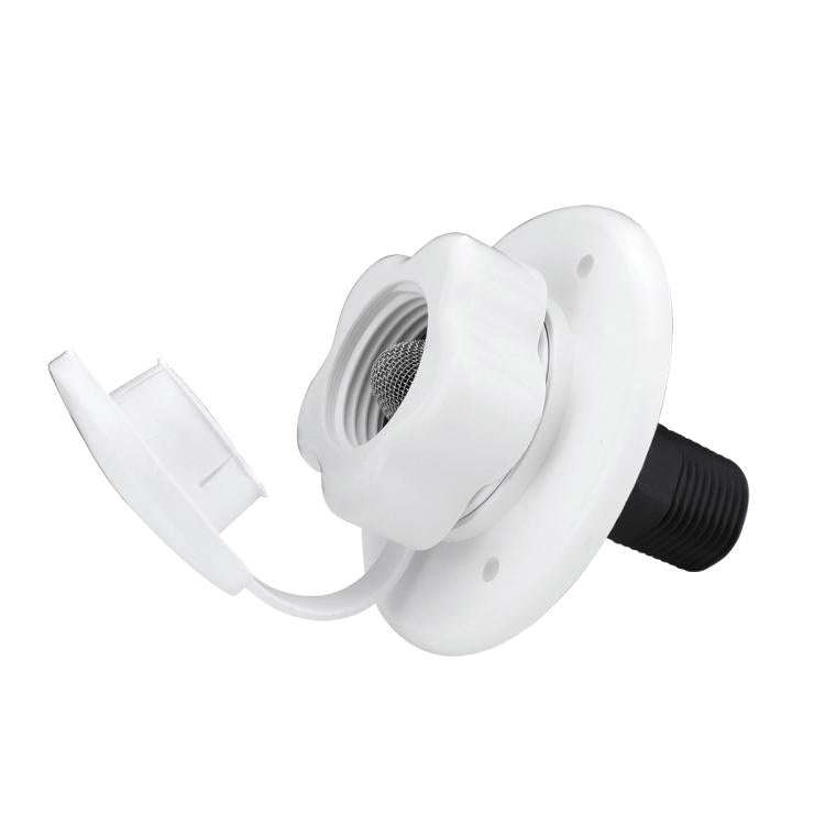 RV Ship Flange Threaded Leak-proof Water Inlet Connector Check Valve, Specifications: White 1