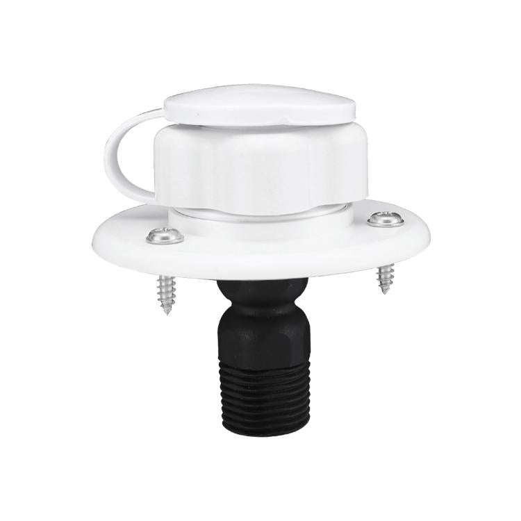 RV Ship Flange Threaded Leak-proof Water Inlet Connector Check Valve, Specifications: White 2