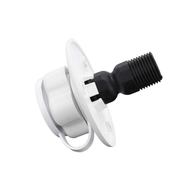 RV Ship Flange Threaded Leak-proof Water Inlet Connector Check Valve, Specifications: White 2