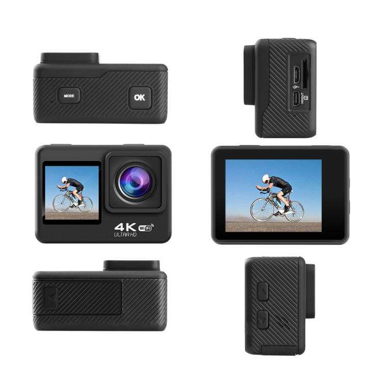 WIFI Wide-angle EIS Anti-shake Touch Color Dual-screen Remote Control Video Sports Camera(Q60TR)