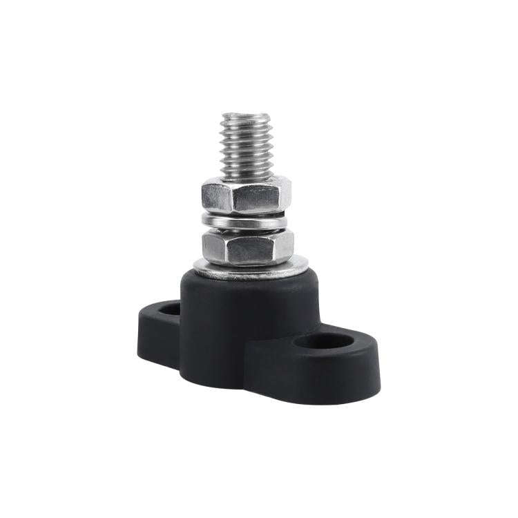 12V RV Yacht M10 Single Pole Battery Terminal, Color: Black