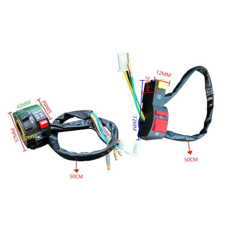BZKG-ATV Off-Road Motorcycle Modified Accessories Handlebar Combination Switch(Black)