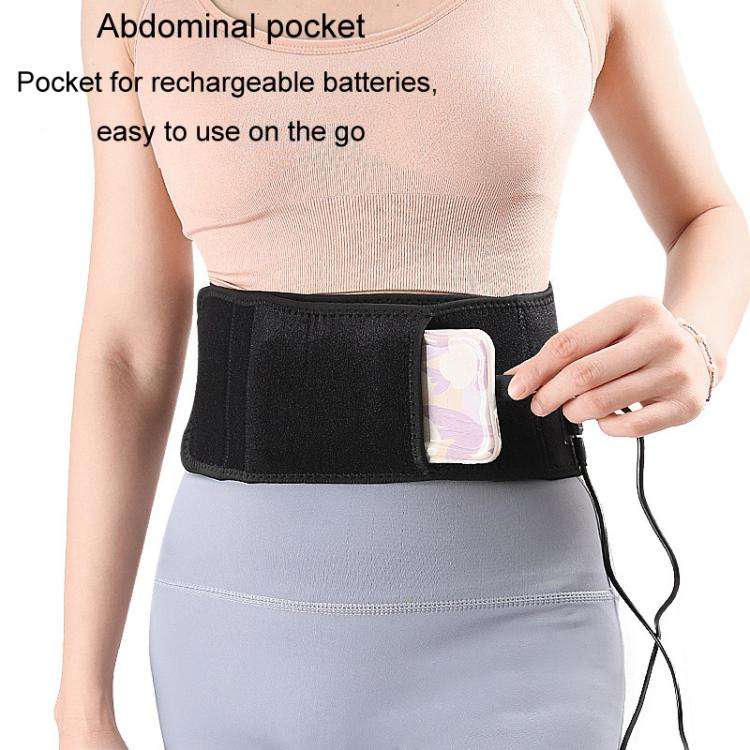 USB Electric Heating Warming Anti-cold Waist Protector Adjustable Sport Support Heat Pad Therapy ...
