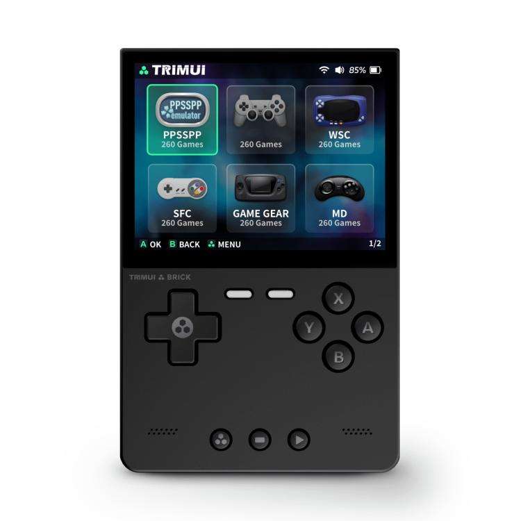 TRIMUI BRICK Open Source Pocket Console Portable Wireless Bluetooth HD Retro Arcade, Size: 64G(Bl...