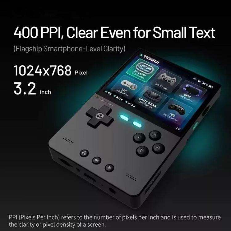 TRIMUI BRICK Open Source Pocket Console Portable Wireless Bluetooth HD Retro Arcade, Size: 128G(W...