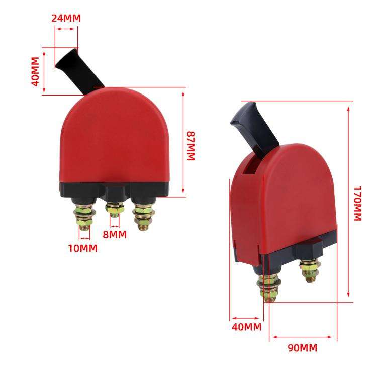 RV Yacht E-108 Battery High Current Power Off Main Switch(Red)