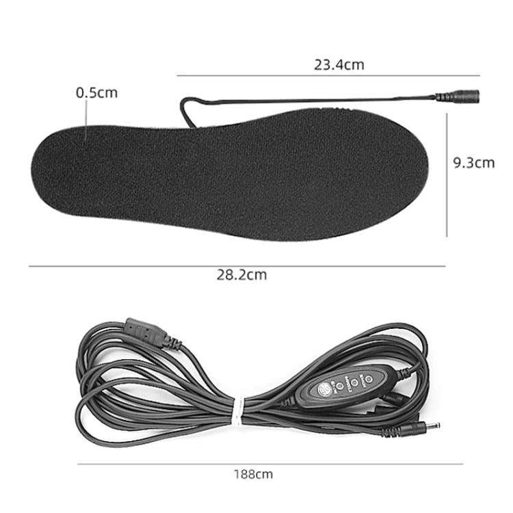 Men Women USB Electric Heated Shoe Insoles Foot Warming Pad Washable Size Free Cutting EVA Heatin...