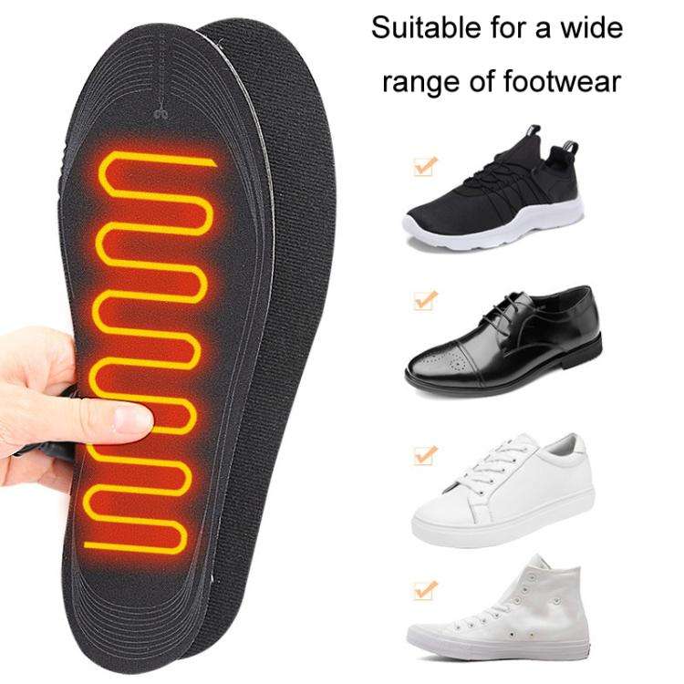 Men Women USB Electric Heated Shoe Insoles Foot Warming Pad Washable Size Free Cutting EVA Heatin...