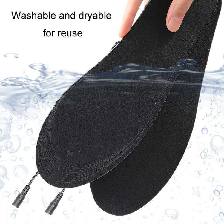 Men Women USB Electric Heated Shoe Insoles Foot Warming Pad Washable Size Free Cutting EVA Heatin...