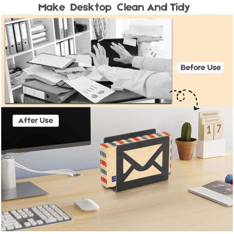 Home Office Metal Mail Envelope Desktop Organizer(YH007-1)