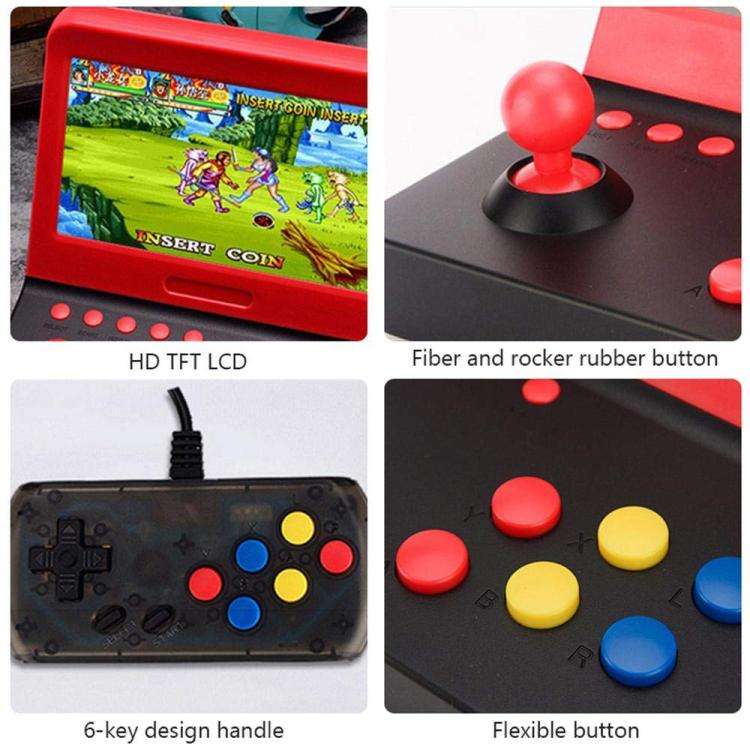 AMPOWN RETRO 7 inch Large Screen Handheld Console Rocker Game Player Open Source Retro Arcade, Wi...
