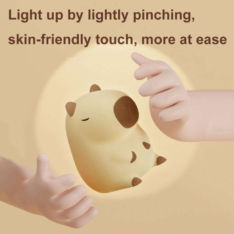 Cute Cartoon Guinea Pig Night Light Ornaments Children Silicone Pat Light(DS-CPBR-01)