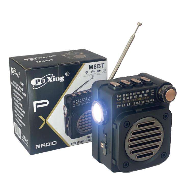 PuXing M8BT Mini Multi-band FM / AM / SW Radio with LED Flashlight