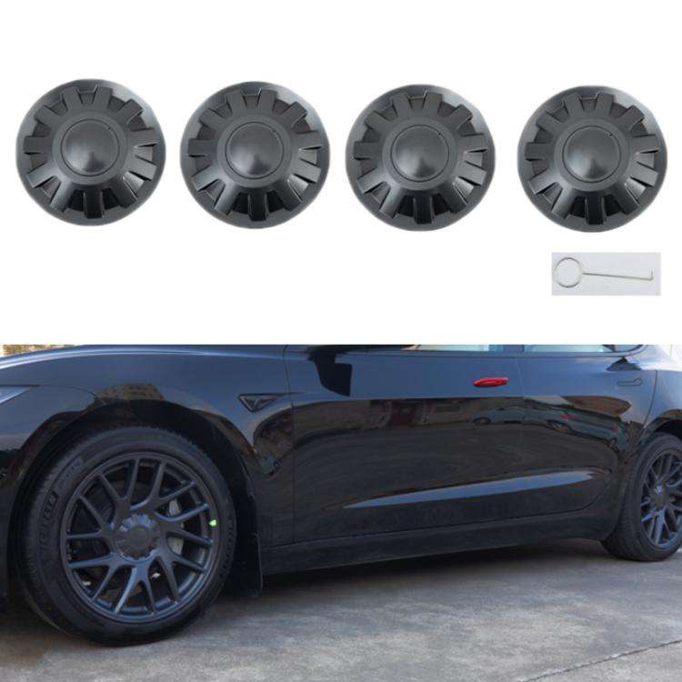For Tesla 2024 Model 3 18-Inch Wheel Center Protection Cover(Spray Paint Without LOGO)