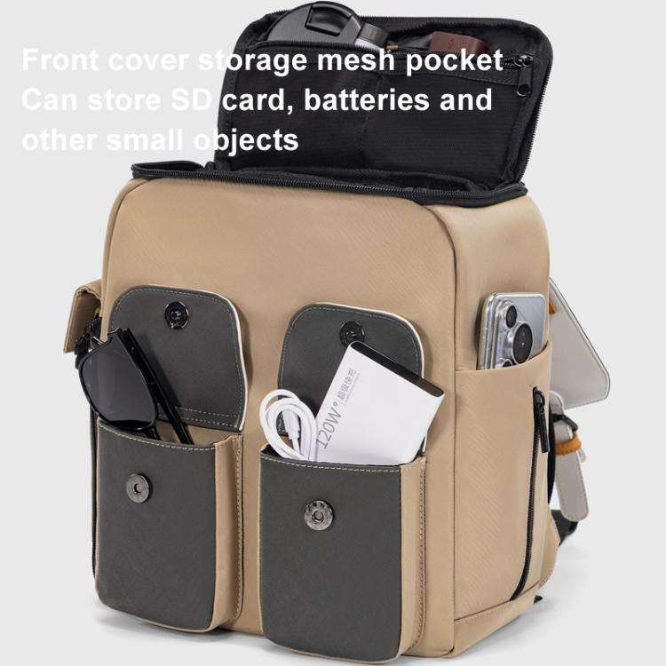 Cwatcun D171 Small Large Capacity DSLR Camera Storage Bag Casual Double Shoulder Load Reducing Br...