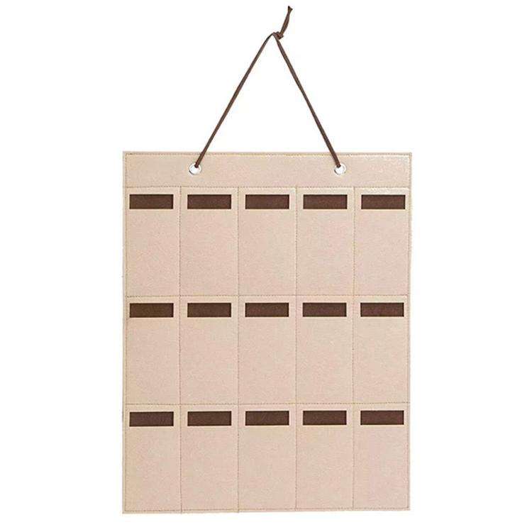 Felt Eyeglasses Storage Bag Sunglasses Storage Hanging Bag Behind Door Multi-Compartment Organize...