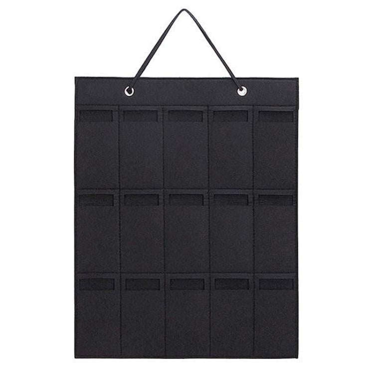 Felt Eyeglasses Storage Bag Sunglasses Storage Hanging Bag Behind Door Multi-Compartment Organize...