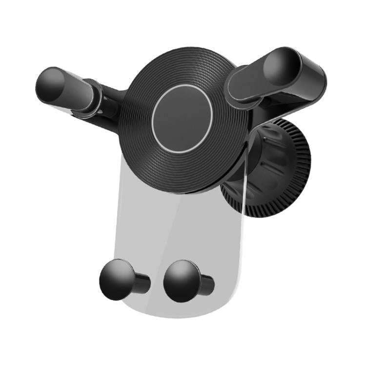 Car Air Outlet Navigation Transparent Gravity Bracket(Black)