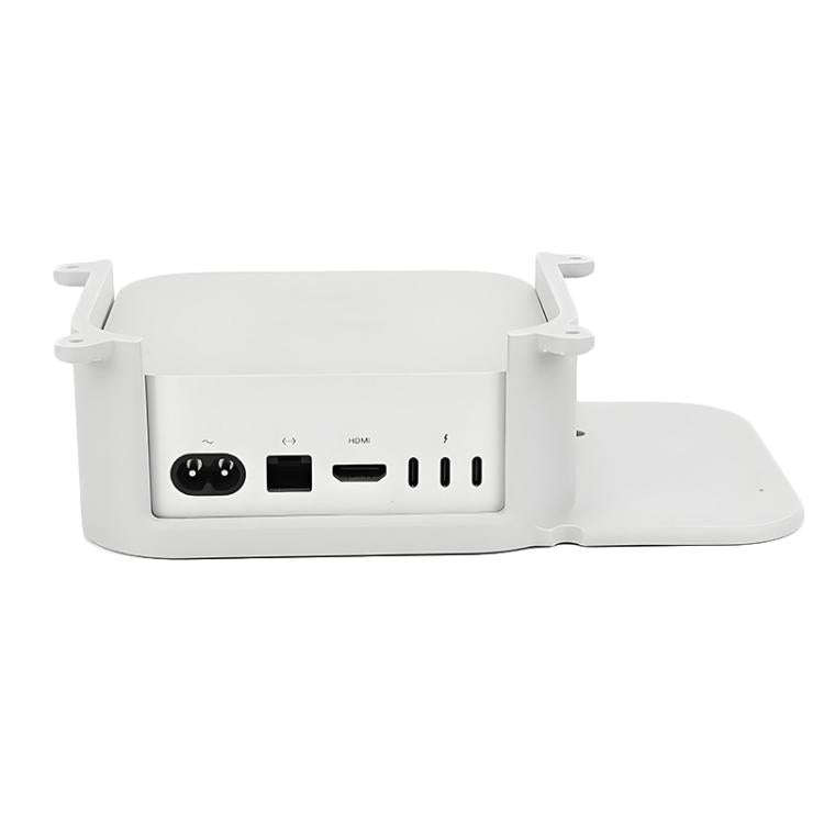 For Mac Mini M4 Under Desk Stand Hanging Wall Perforated Desktop Bracket With Screws(Gray)