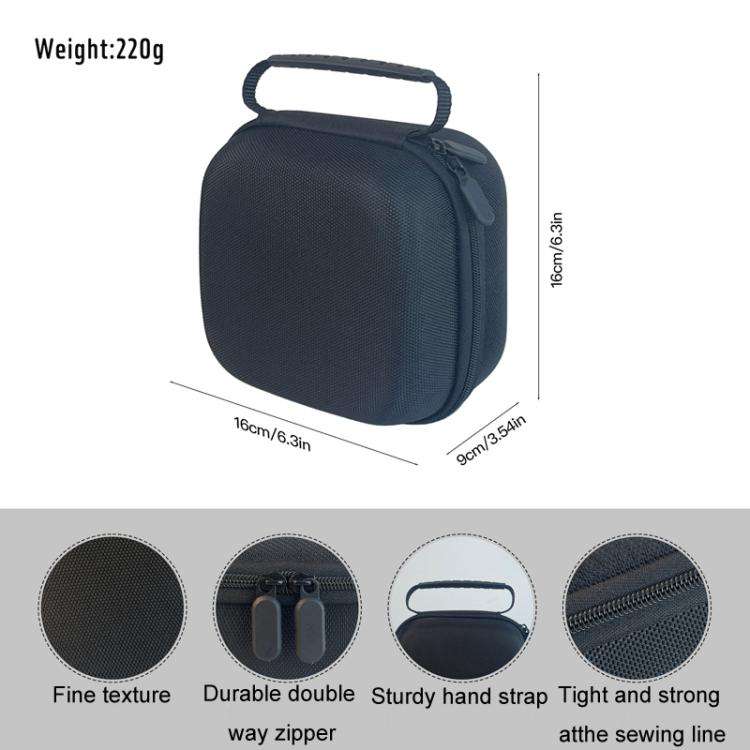 For Mac Mini M4 Storage Bag Computer Host Portable Protective Hard Case Storage Case(Black)