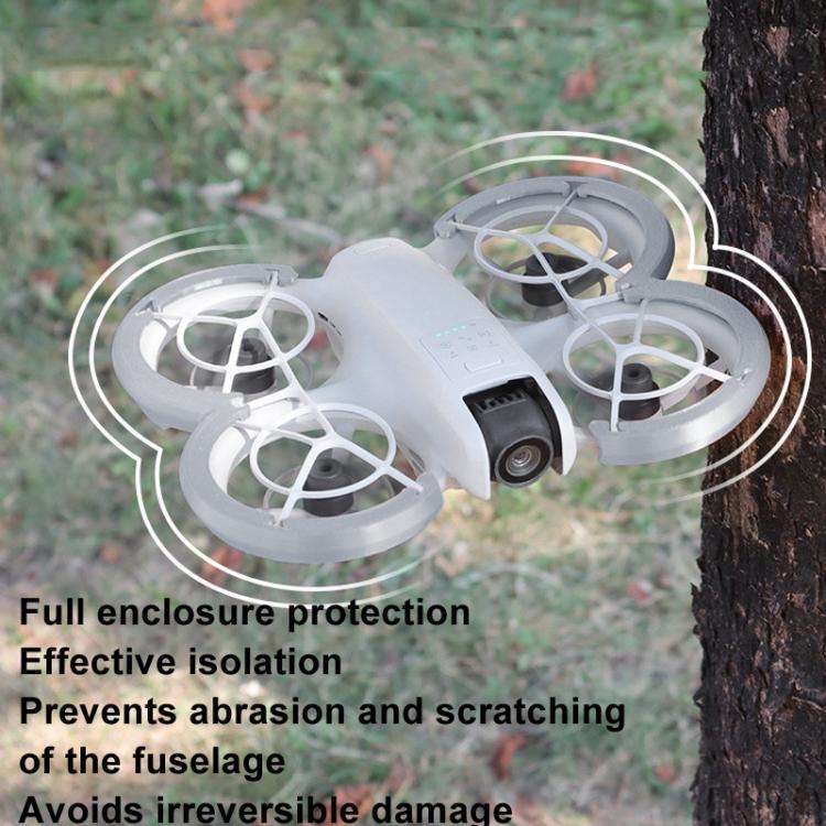 For DJI Neo CQT Impact Protection Cover + Bumper + Folding Stand + Tail Wing 4 In 1 Set(Gray)