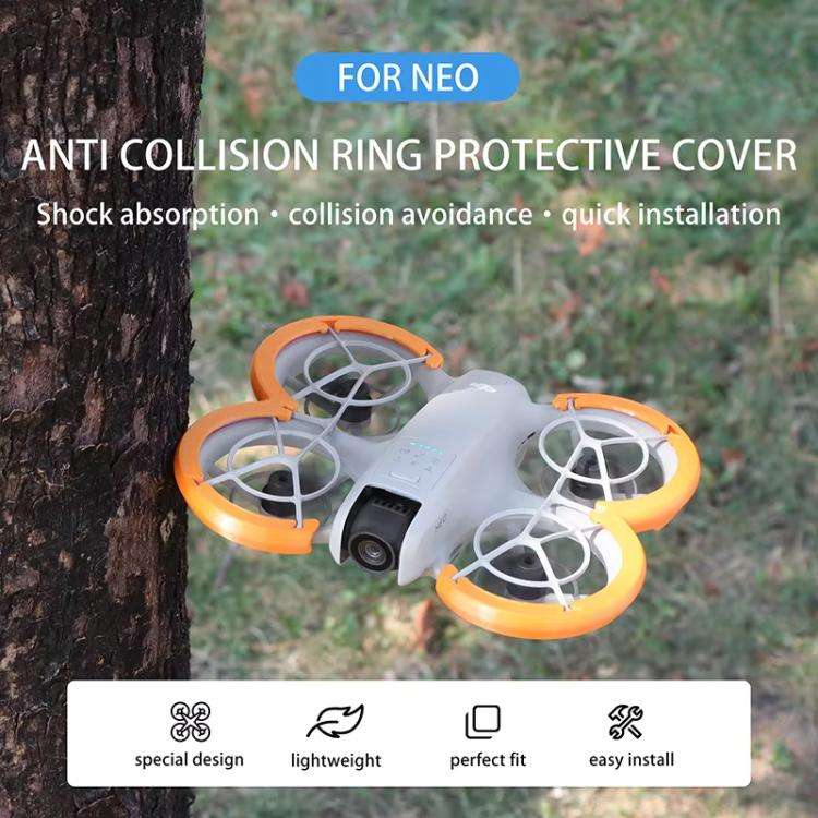For DJI Neo CQT Paddle Bumper Ring Protective Cover Scratch Resistant Bumper Strips(Gray)
