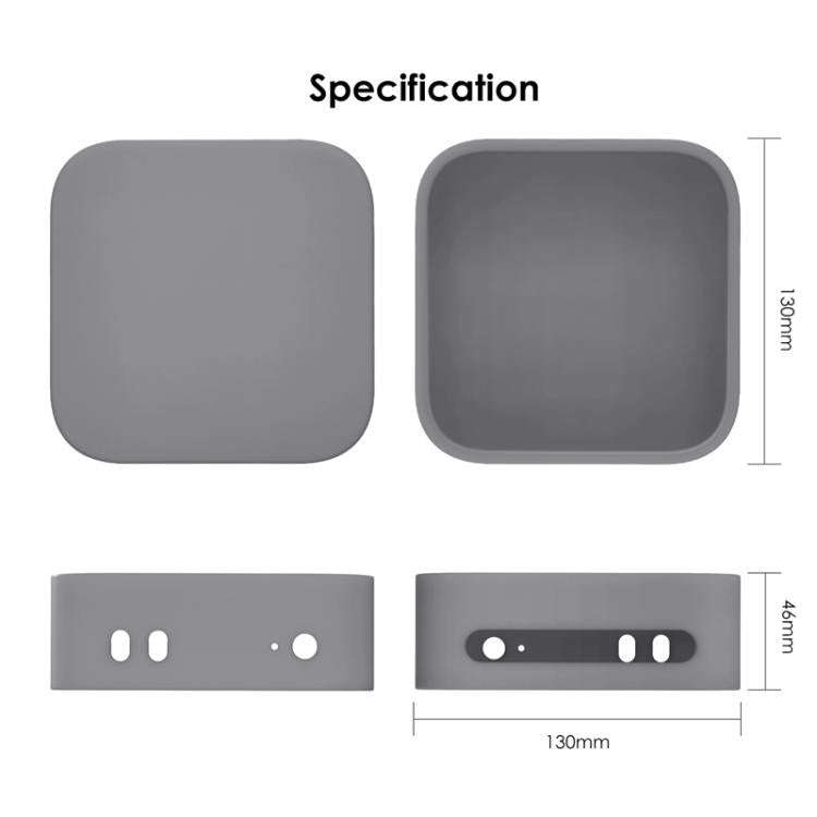 For Mac Mini M4 / M4 Pro 2024 Computer Host Dustproof Drop-Proof Silicone Protective Cover(Transl...