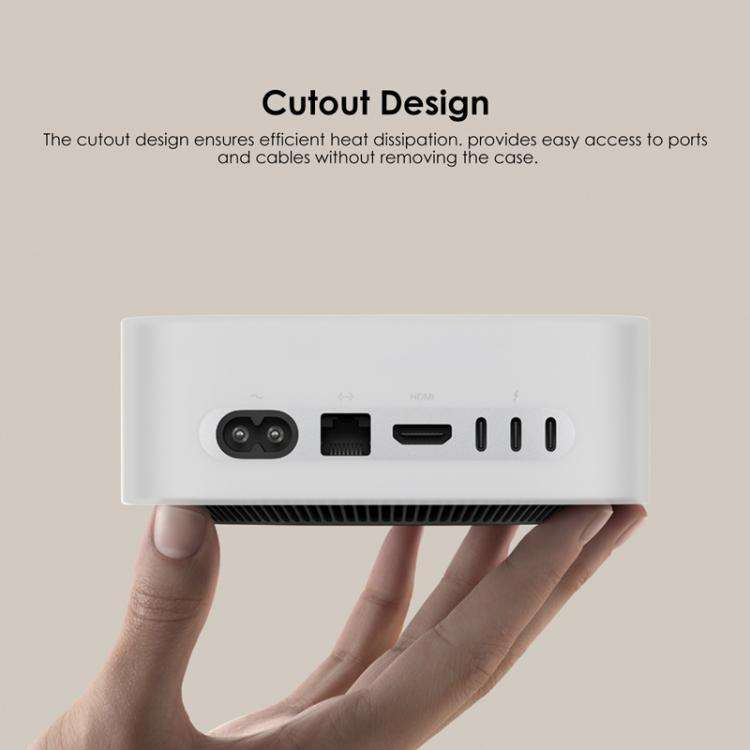 For Mac Mini M4 / M4 Pro 2024 Computer Host Dustproof Drop-Proof Silicone Protective Cover(Transl...