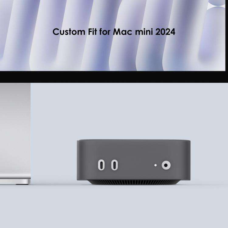 For Mac Mini M4 / M4 Pro 2024 Computer Host Dustproof Drop-Proof Silicone Protective Cover(Transl...