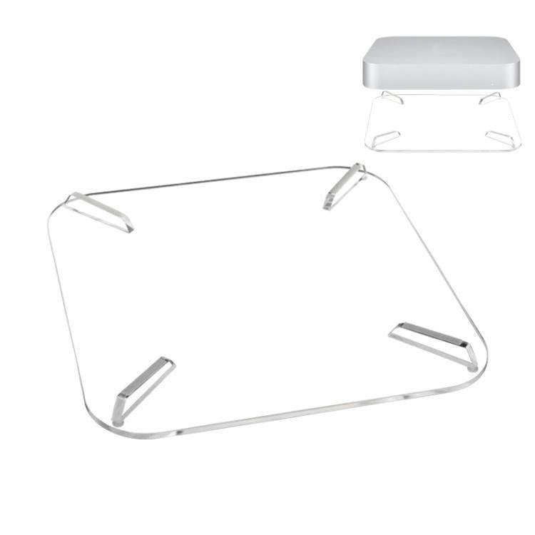 For Mac Mini 2010-2020 / 2023 / 2024 M4 Desktop Support Stand Anti-Slip Acrylic Bracket(Transparent)