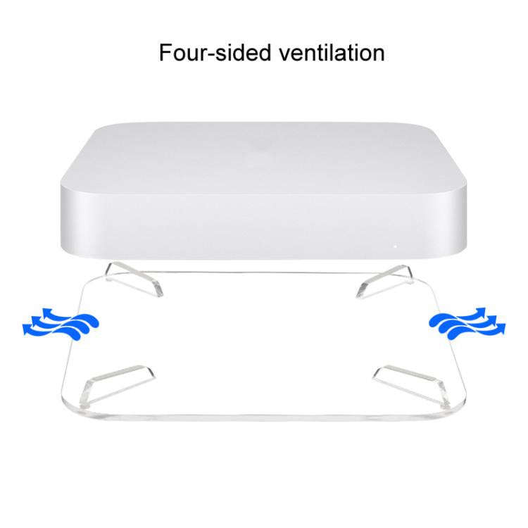 For Mac Mini 2010-2020 / 2023 / 2024 M4 Desktop Support Stand Anti-Slip Acrylic Bracket(Transparent)