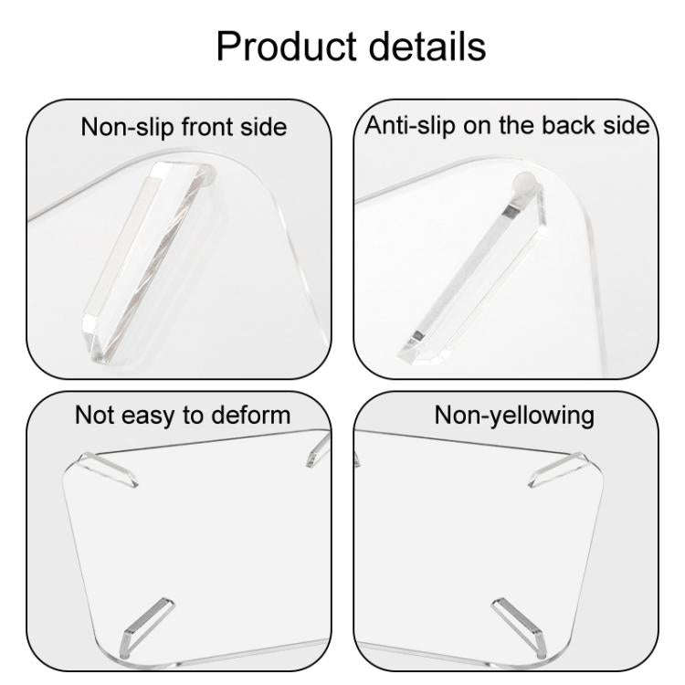 For Mac Mini 2010-2020 / 2023 / 2024 M4 Desktop Support Stand Anti-Slip Acrylic Bracket(Transparent)