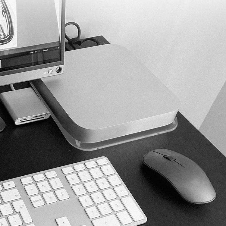 For Mac Mini 2010-2020 / 2023 / 2024 M4 Desktop Support Stand Anti-Slip Acrylic Bracket(Transparent)