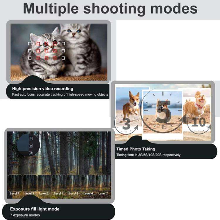 4K HD Touch Screen Digital Micro SLR Camera MP3 DSLR Camcorder 64MP Anti-Shake Vlogging Video Cam...