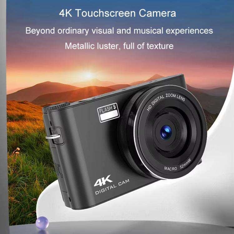4K HD Touch Screen Digital Micro SLR Camera MP3 DSLR Camcorder 64MP Anti-Shake Vlogging Video Cam...