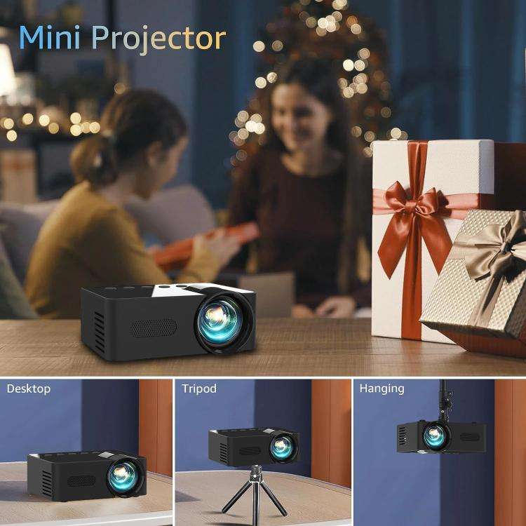 YT100 Suppor 1080P Mini Portable Projector WiFi Wireless Mirroring For IOS Android Smartphone(White)