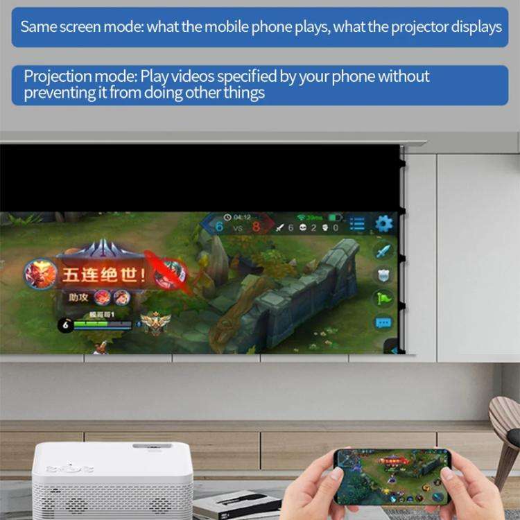 Z01 1080P 5G Bluetooth Projector Android 9.0 System Supports Mirroring Screen UK Plug