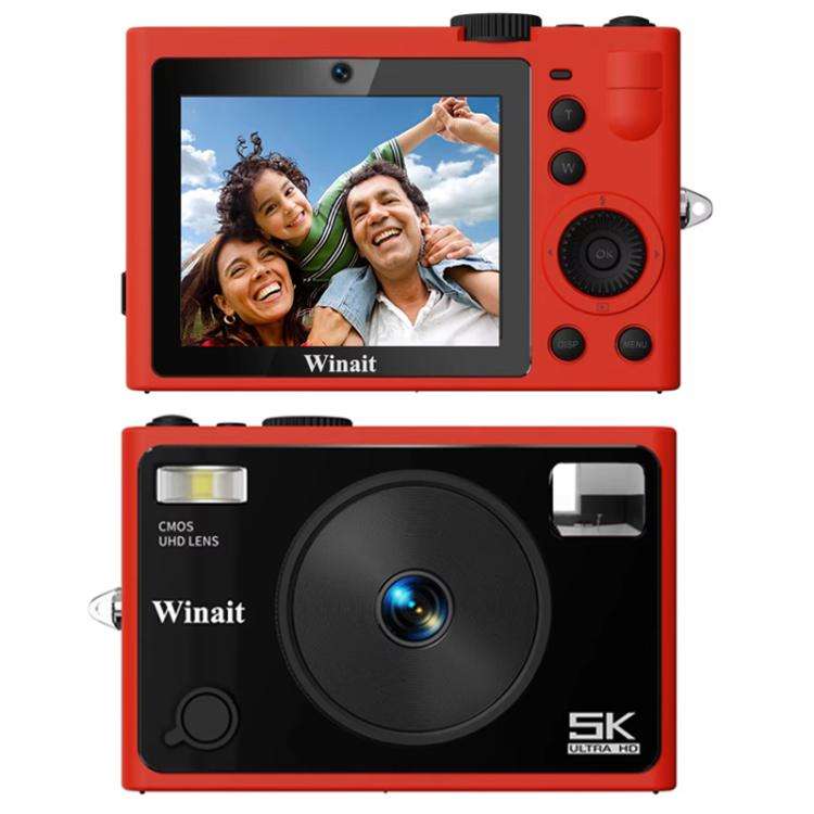 5K Digital Camera WiFi 72MP Dual Lens Auto Focus 18X Digital Zoom Student Color Filters CCD Beaut...